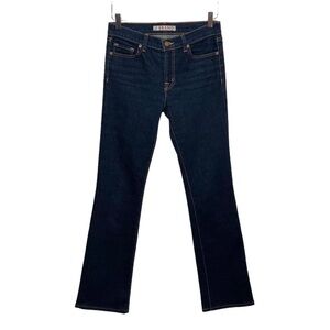 J Brand Ink Blue 5 Pocket Zip Fly Women’s Straight Leg Dark Wash Jeans Sz 27